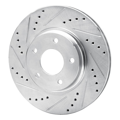 R1 Concepts R1 02-06 Infiniti I35 Front Left Drilled & Slotted Silver Brake Rotor