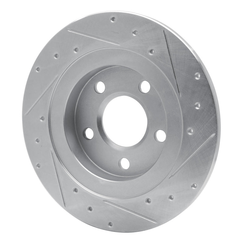 R1 Concepts R1 98-05 Buick Park Avenue Rear Left Drilled & Slotted Silver Brake Rotor