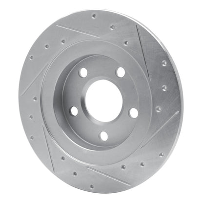 R1 Concepts R1 98-05 Buick Park Avenue Rear Left Drilled & Slotted Silver Brake Rotor