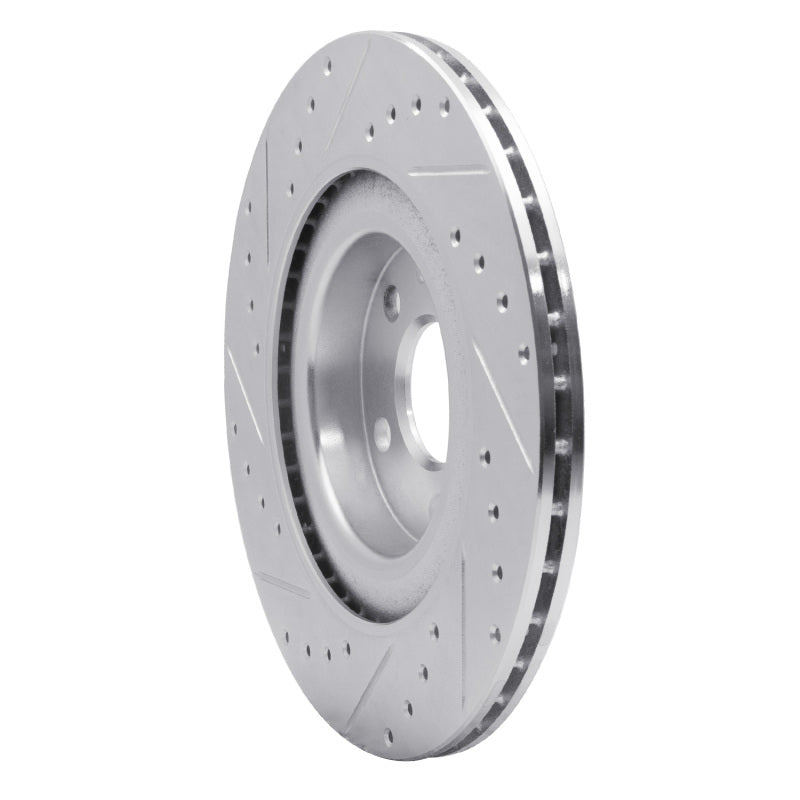 R1 Concepts R1 16-26 Volvo V60 Cross Country Rear Right Drilled & Slotted Silver Brake Rotor