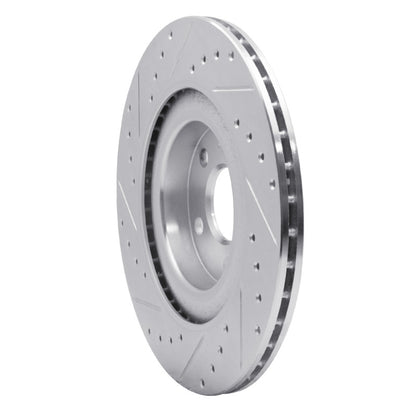 R1 Concepts R1 16-26 Volvo V60 Cross Country Rear Right Drilled & Slotted Silver Brake Rotor