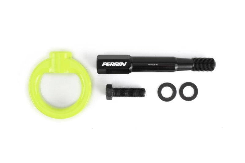 Perrin Performance PERRIN 15-17 Subaru WRX & STI / 13-17 Crosstrek / 12-16 Impreza Tow Hook Kit (Front) - Neon Yellow