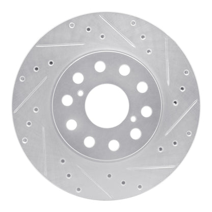 R1 Concepts R1 92-95 Toyota MR2 Rear Right Drilled & Slotted Silver Brake Rotor