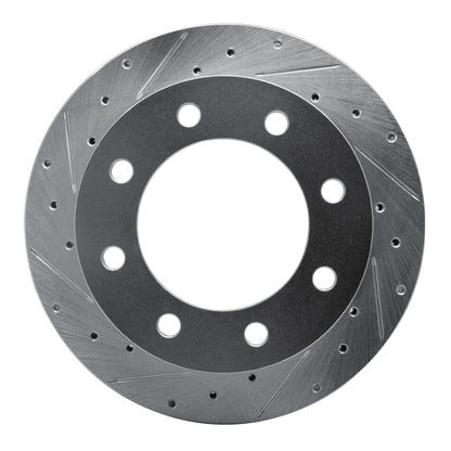 R1 Concepts R1 99-05 Ford F-250 2WD (Super Duty) Rear Left Drilled & Slotted Silver Brake Rotor