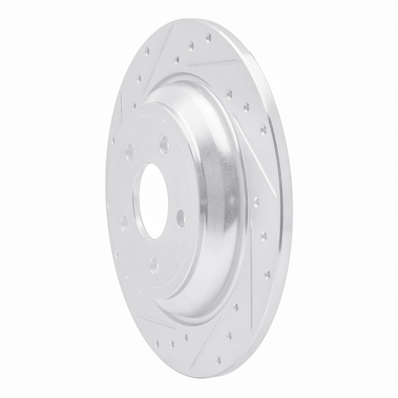 R1 Concepts R1 2016-2025 Ford Bronco Sport Rear Left Drilled & Slotted Silver Brake Rotor