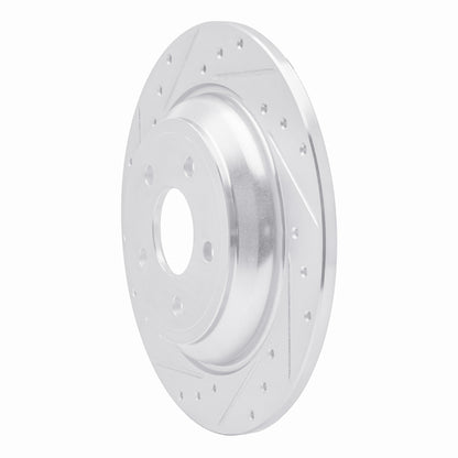 R1 Concepts R1 2016-2025 Ford Bronco Sport Rear Left Drilled & Slotted Silver Brake Rotor