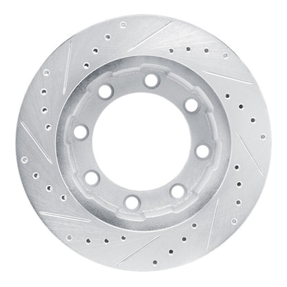 R1 Concepts R1 77-79 Ford F-350 4WD (Excl Super Duty) Front Right Drilled & Slotted Silver Brake Rotor