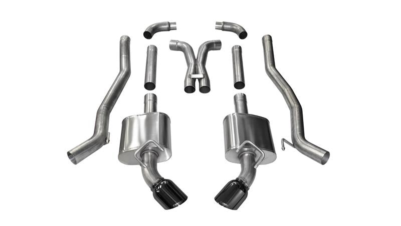 CORSA Performance Corsa 2011-2015 Chevrolet Camaro SS 6.2L V8 Manual Black Xtreme 3in Cat-Back