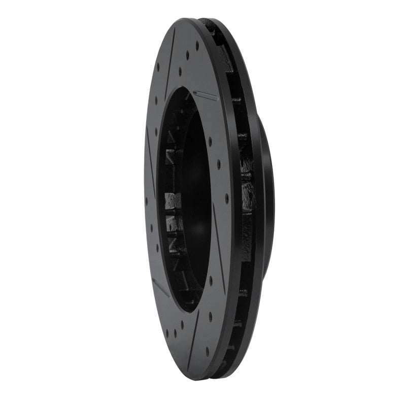 R1 Concepts R1 87-92 Geo Prizm Front Right Drilled & Slotted Black Brake Rotor