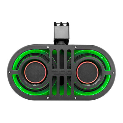 DS18 6.5in Rollcage Soundbar Loaded Built In RGB LED Lights 450 Watts RMS 2x PRO-HY6.4B Included