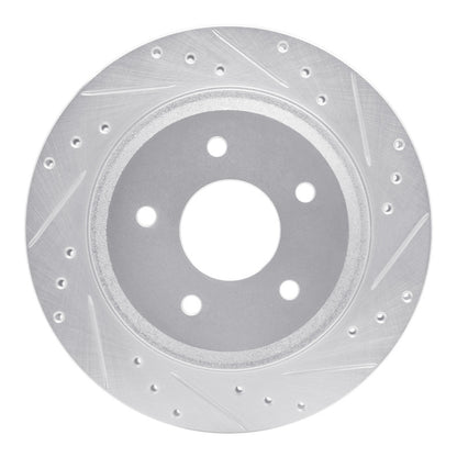 R1 Concepts R1 88-94 Chevrolet Corvette Front Right Drilled & Slotted Silver Brake Rotor