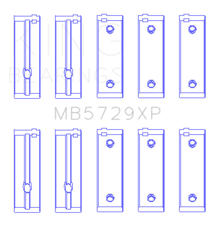 King Engine Bearings Peugeot TU3UP/TUD05 - (Size STD) Performance Main Bearing Set