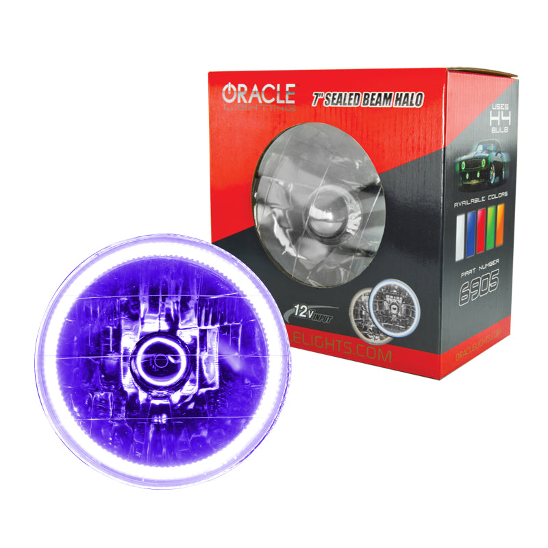 ORACLE Lighting Oracle Pre-Installed Lights 7 IN. Sealed Beam - UV/Purple Halo