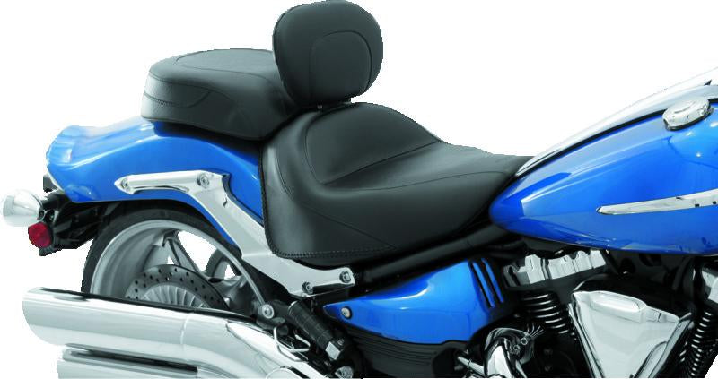 Mustang Motorcycle Mustang 08-17 Yamaha Raider Wide Touring 2PC Seat w/Diver Backrest - Black