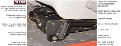 Tuffy Products Tuffy Jeep Wrangler Underseat Drawer Driver W/ Keyed Lock
