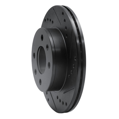 R1 Concepts R1 03-06 Dodge Verna (Mexico) Front Right Drilled & Slotted Black Brake Rotor