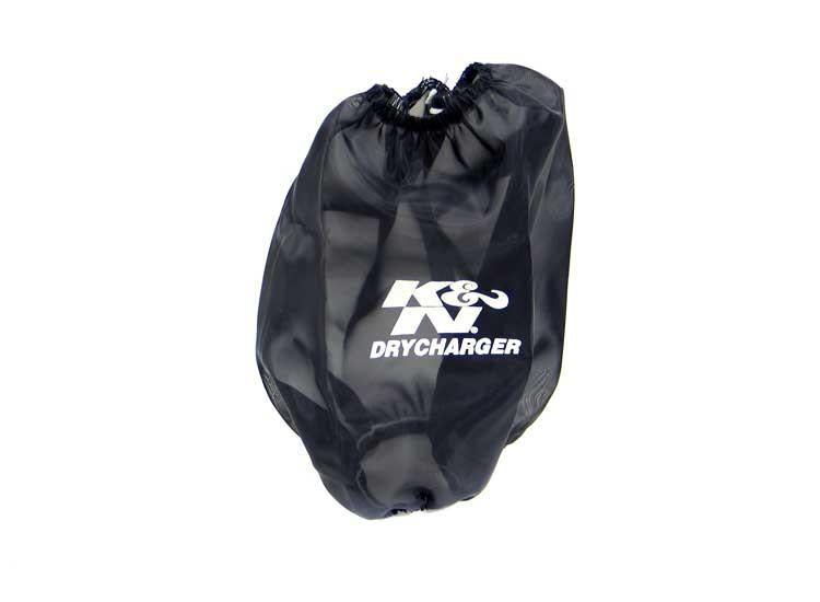 K&N Engineering K&N Black Drycharger Round Tapered Air Filter Wrap 5in Top ID / 7.5in Base ID / 8in Height