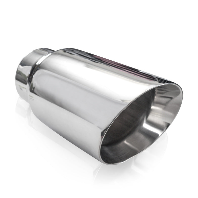 Stainless Works Conical Double Wall Slash Cut Exhaust Tip - 4in Body 3in Inlet