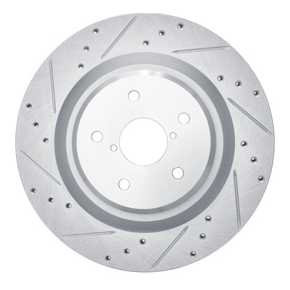 R1 Concepts R1 19-25 Subaru ASCENT Rear Left Drilled & Slotted Silver Brake Rotor