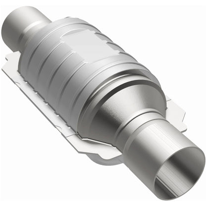 MagnaFlow Univ Cat Conv 2.5in Inlet/Outlet Ctr/Ctr Round 9in Body L x 5.125in W x 13in Overall L