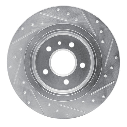 R1 Concepts R1 16-18 Buick Envision Rear Left Drilled & Slotted Silver Brake Rotor