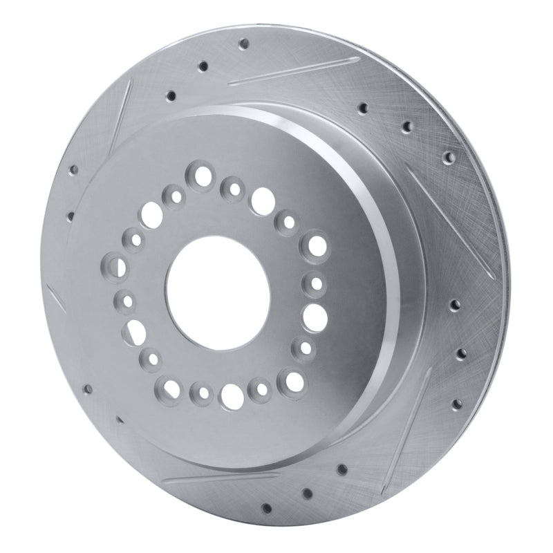R1 Concepts R1 92-98 Lexus SC300 Rear Left Drilled & Slotted Silver Brake Rotor