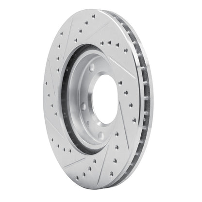 R1 Concepts R1 88-91 BMW M3 Front Right Drilled & Slotted Silver Brake Rotor