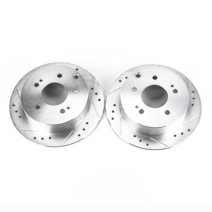 PowerStop Power Stop 06-12 Mitsubishi Eclipse Rear Evolution Drilled & Slotted Rotors - Pair