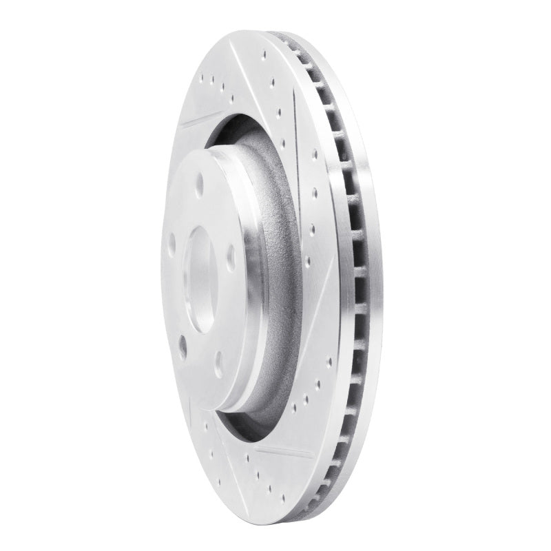 R1 Concepts R1 12-18 Jeep Wrangler Front Right Drilled & Slotted Silver Brake Rotor