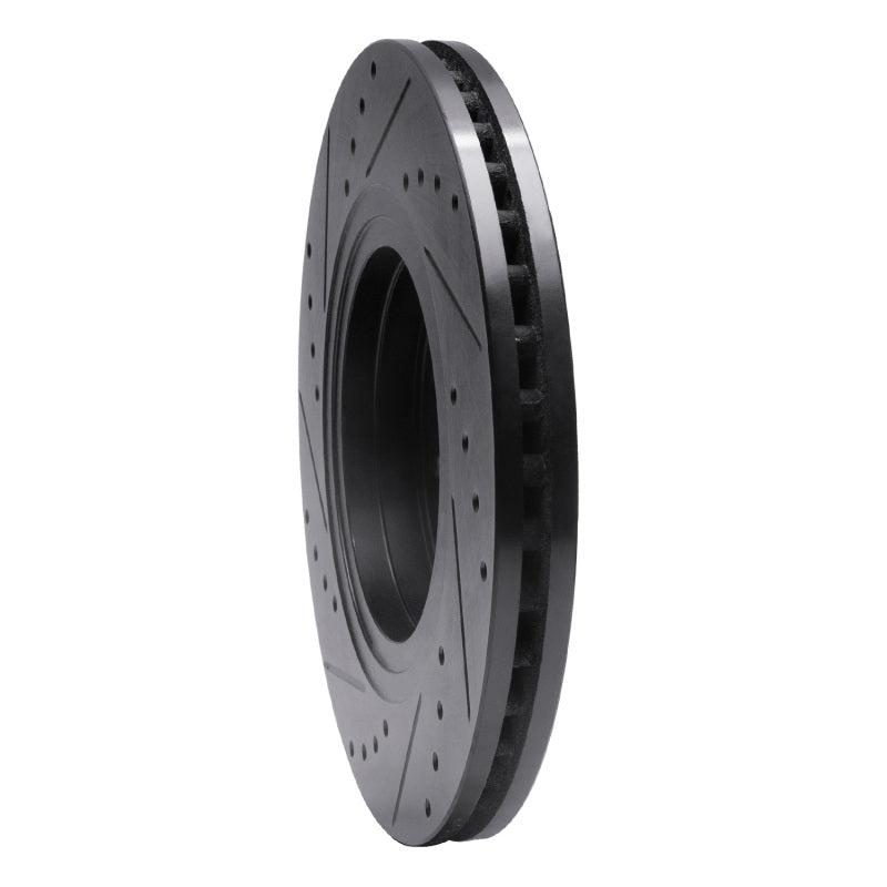 R1 Concepts R1 05-09 Ford Freestyle Front Right Drilled & Slotted Black Brake Rotor