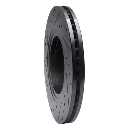 R1 Concepts R1 05-09 Ford Freestyle Front Right Drilled & Slotted Black Brake Rotor