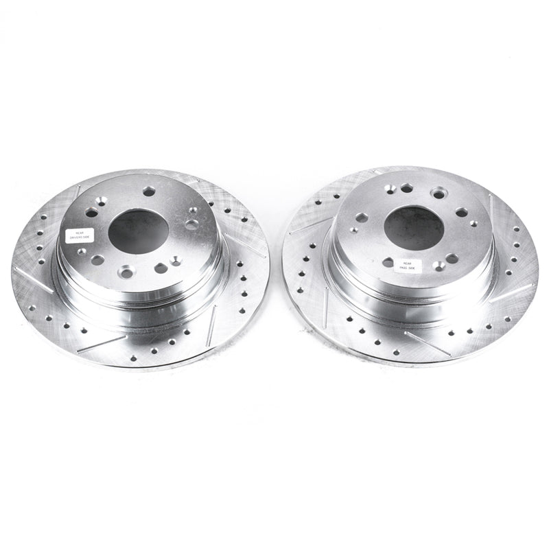 PowerStop Power Stop 01-03 Acura CL Rear Evolution Drilled & Slotted Rotors - Pair