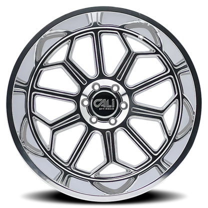 Cali Off-Road 9117 Auburn 20x10 / 6x135 BP / -25mm Offset / 87.1mm Hub Polished Wheel