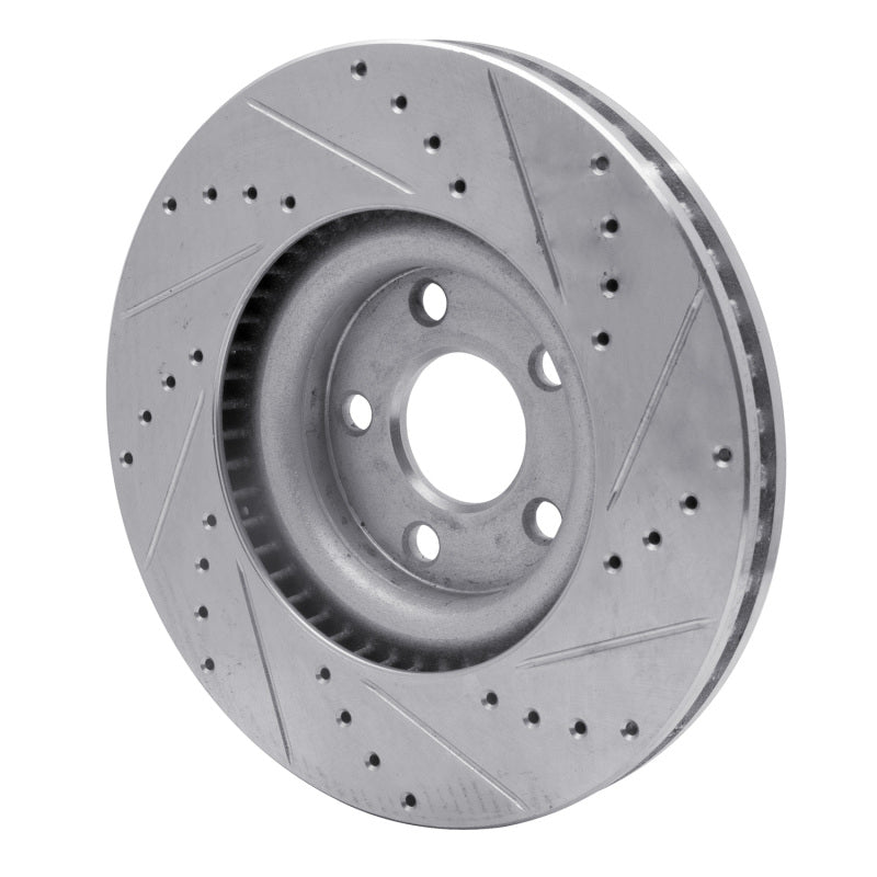 R1 Concepts R1 15-20 Ford Edge Front Left Drilled & Slotted Silver Brake Rotor