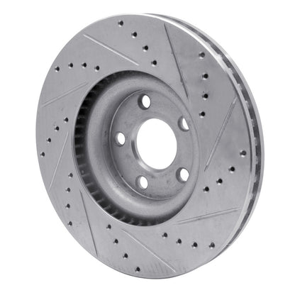 R1 Concepts R1 15-20 Ford Edge Front Left Drilled & Slotted Silver Brake Rotor