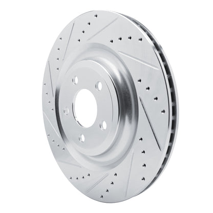 R1 Concepts R1 20-25 Ford Police Interceptor Utility Rear Left Drilled & Slotted Silver Brake Rotor