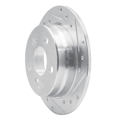 R1 Concepts R1 83-95 Mercedes-Benz 300CE Rear Right Drilled & Slotted Silver Brake Rotor