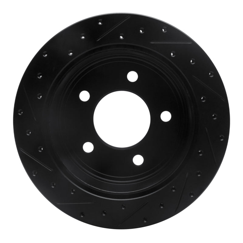 R1 Concepts R1 03-03 Dodge Ram 1500 Van Rear Right Drilled & Slotted Black Brake Rotor