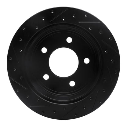 R1 Concepts R1 03-03 Dodge Ram 1500 Van Rear Right Drilled & Slotted Black Brake Rotor