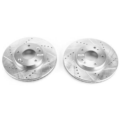 PowerStop Power Stop 07-10 Kia Rondo Front Evolution Drilled & Slotted Rotors - Pair