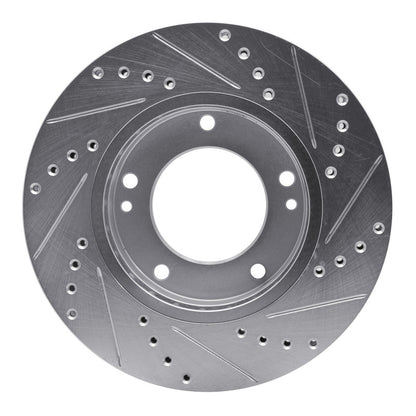 R1 Concepts R1 03-06 Kia SORENTO Front Left Drilled & Slotted Silver Brake Rotor