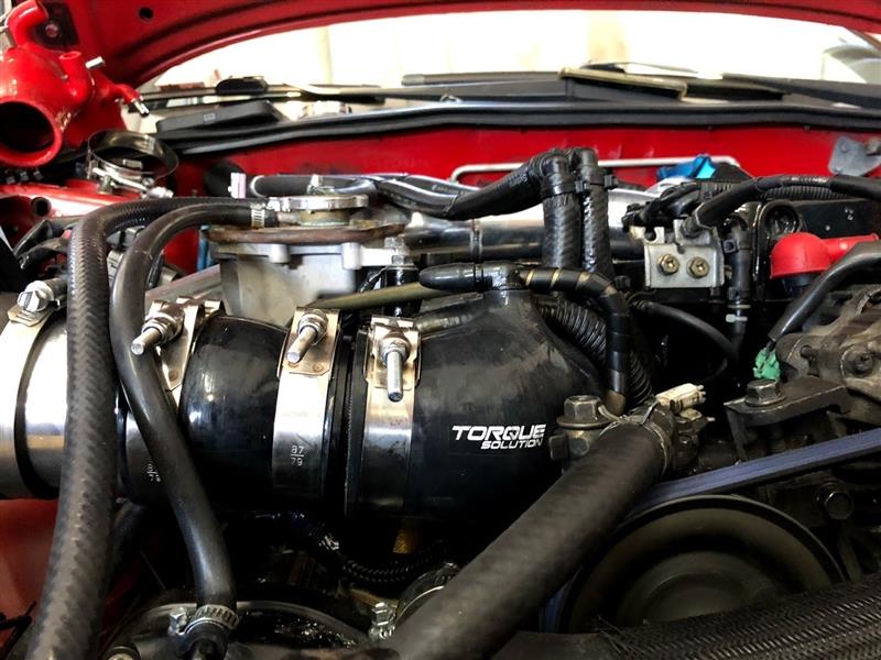 Torque Solution Turbo Inlet Hose Black: 02-07 Subaru WRX / 04-18 STI / 05-09 Legacy GT / 04-13 FTX
