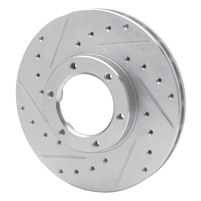 R1 Concepts R1 87-88 Toyota Pickup Front Left Drilled & Slotted Silver Brake Rotor
