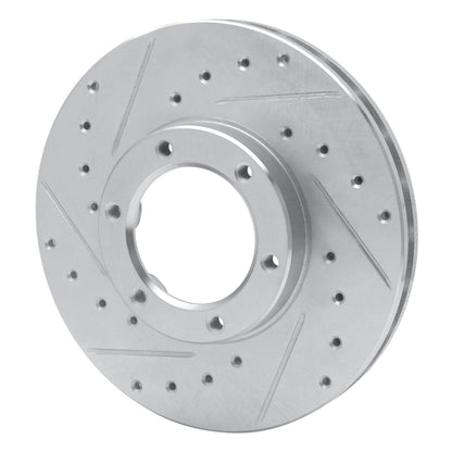 R1 Concepts R1 87-88 Toyota Pickup Front Left Drilled & Slotted Silver Brake Rotor