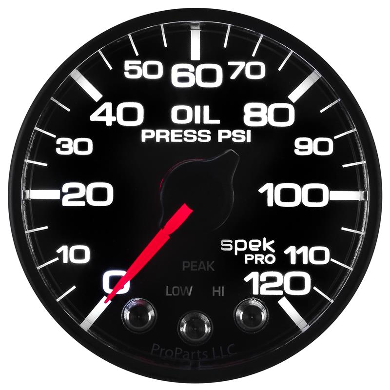 Autometer Spek-Pro 52.4mm 0-120 PSI Digital Stepper Motor Oil Pressure Gauge