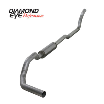 Diamond Eye Performance Diamond Eye KIT 4in TB MFLR RPLCMENT PIPE SGL AL: 2-WHEEL DRIVE ONLY 89-93 DODGE CUMMINS 5.9L
