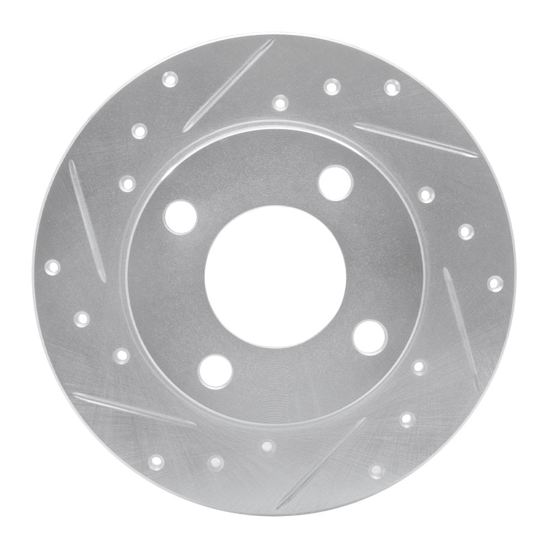 R1 Concepts R1 84-95 Audi 4000 Quattro Rear Left Drilled & Slotted Silver Brake Rotor