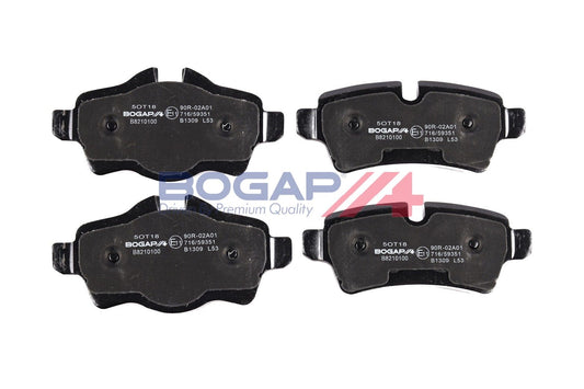 BOGAP B8210100 Brake Pad Set, Disc Brake | ML Performance Car Parts