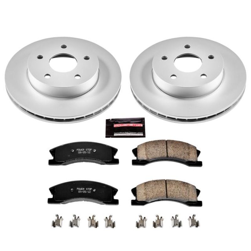 PowerStop Power Stop 99-04 Jeep Grand Cherokee Front Z17 Evolution Geomet Coated Brake Kit