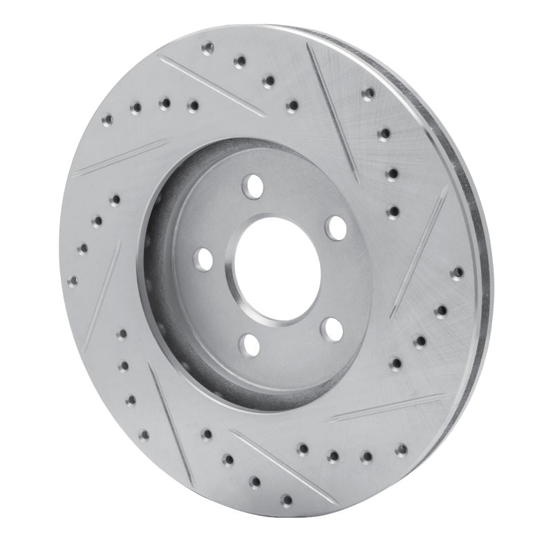 R1 Concepts R1 95-06 Chrysler Cirrus Front Left Drilled & Slotted Silver Brake Rotor